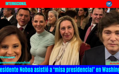 El presidente Noboa asistió a ‘misa presidencial’ en Washington