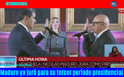Maduro ya juró para su tercer período presidencial