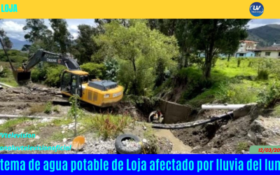 Sistema de agua potable de Loja afectado por lluvia del lunes