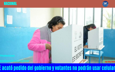 CNE acató pedido del gobierno y votantes no podrán usar celulares
