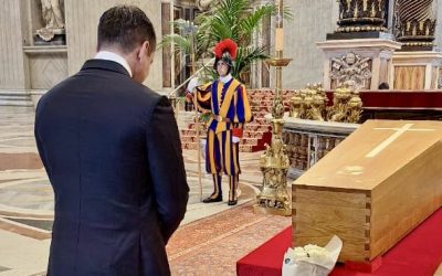 Noboa estuvo en el funeral del papa Francisco