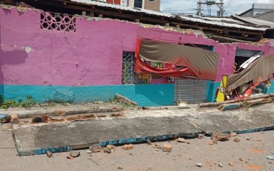 Comerciante falleció aplastada por un bloque de cemento